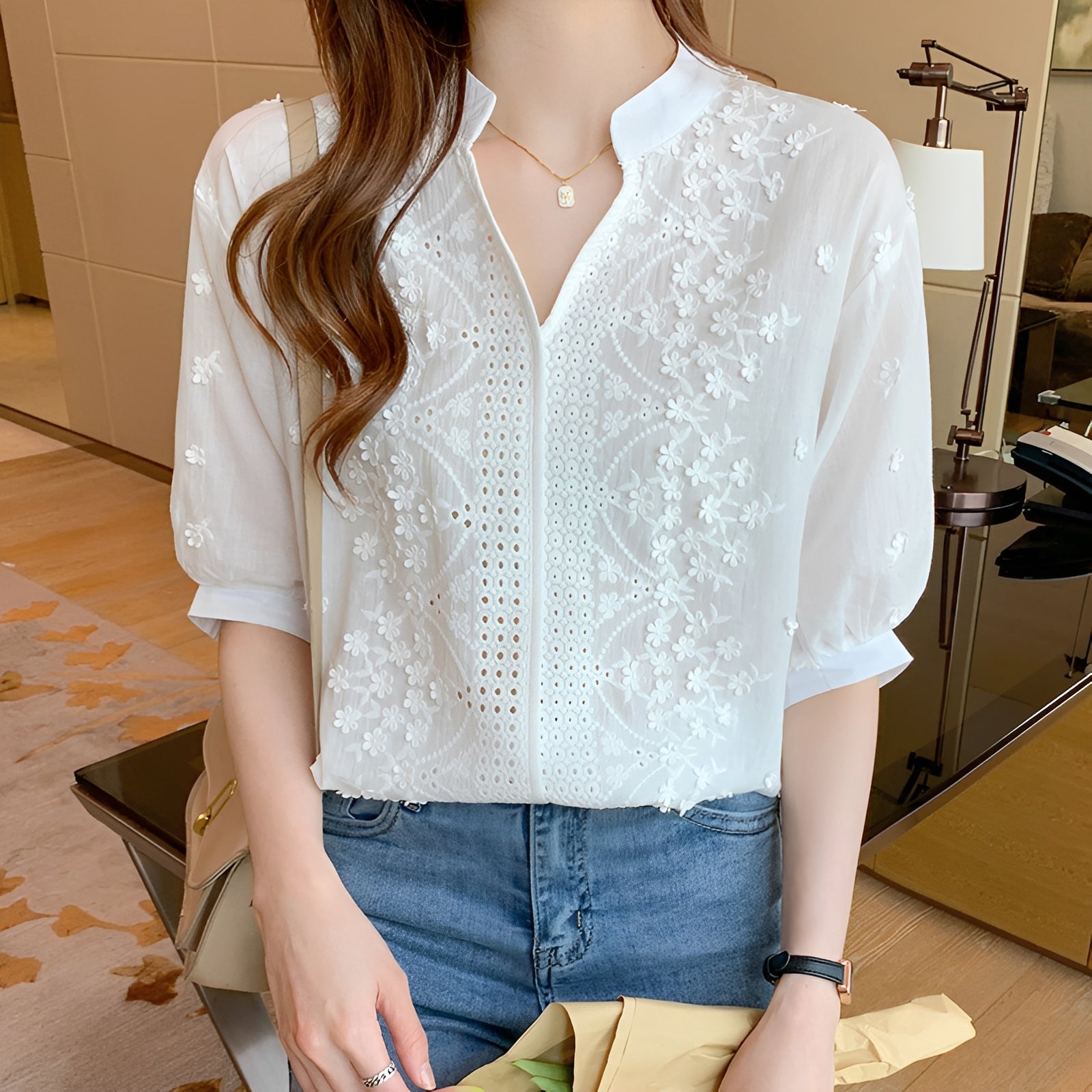 Monika - Blouse féminine - pour un look quotidien