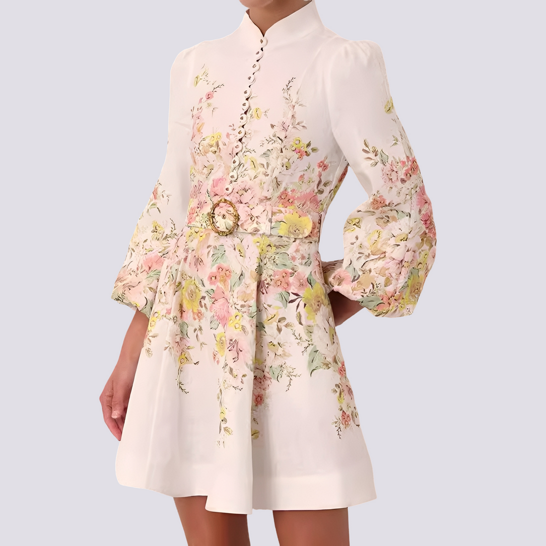 Saskia - Belle robe courte avec boutons pour femmes