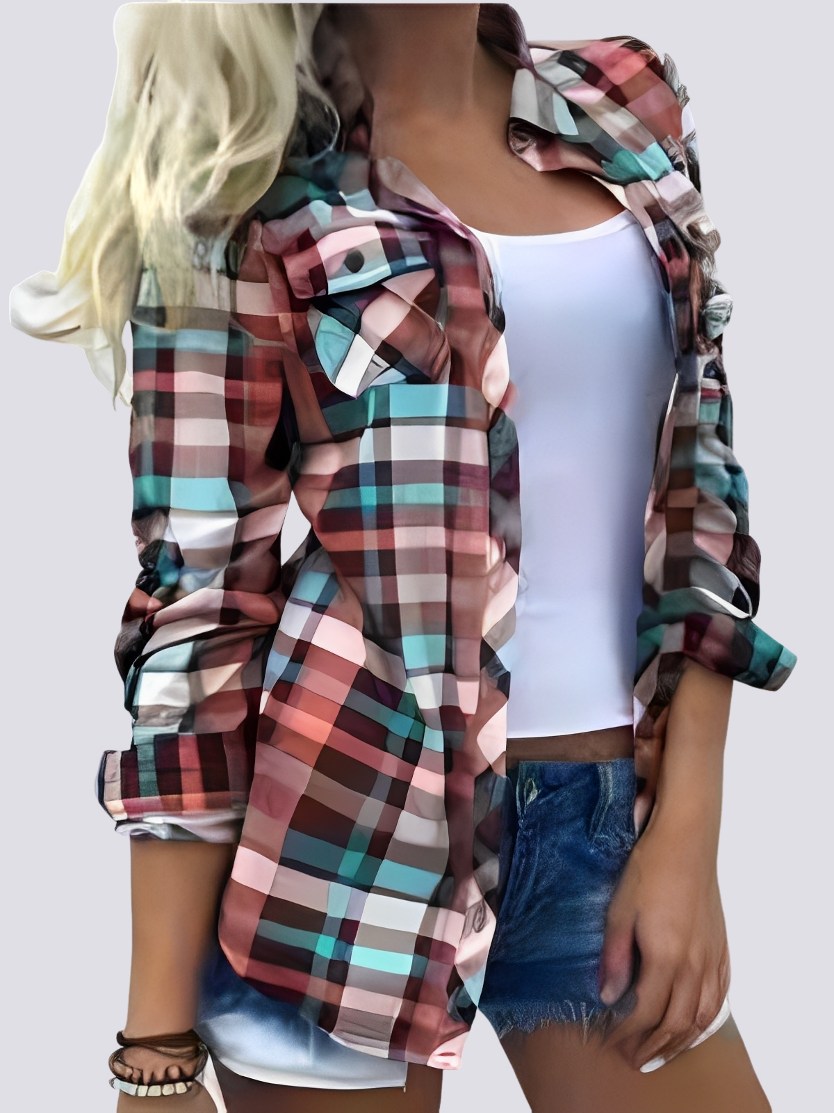 Charlotte - Chemise longue aux couleurs vives