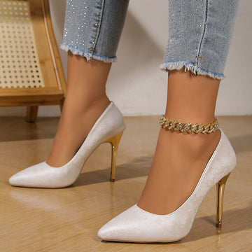 Frances - Chaussures Élégantes avec Talon Doré