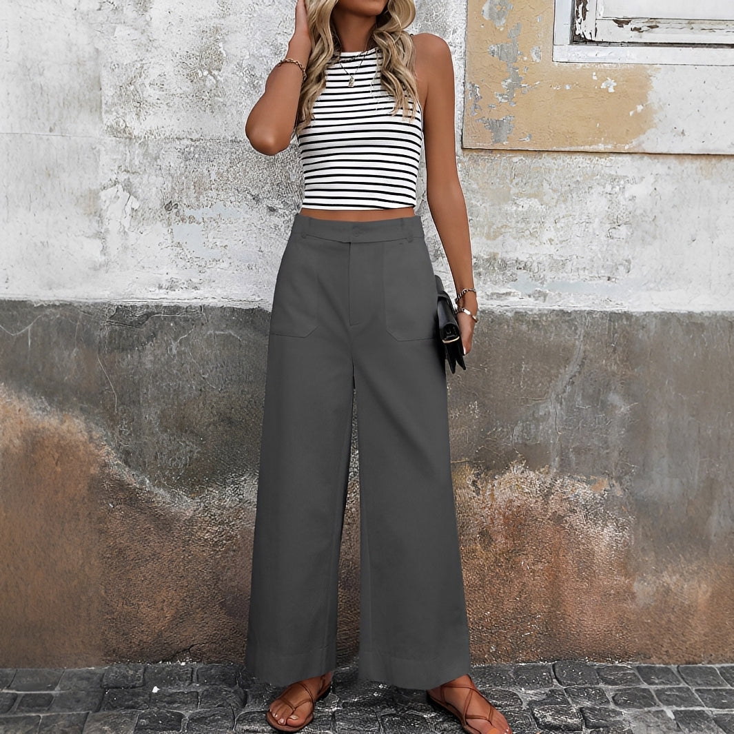 Sofia - Pantalons Décontractés Taille Haute