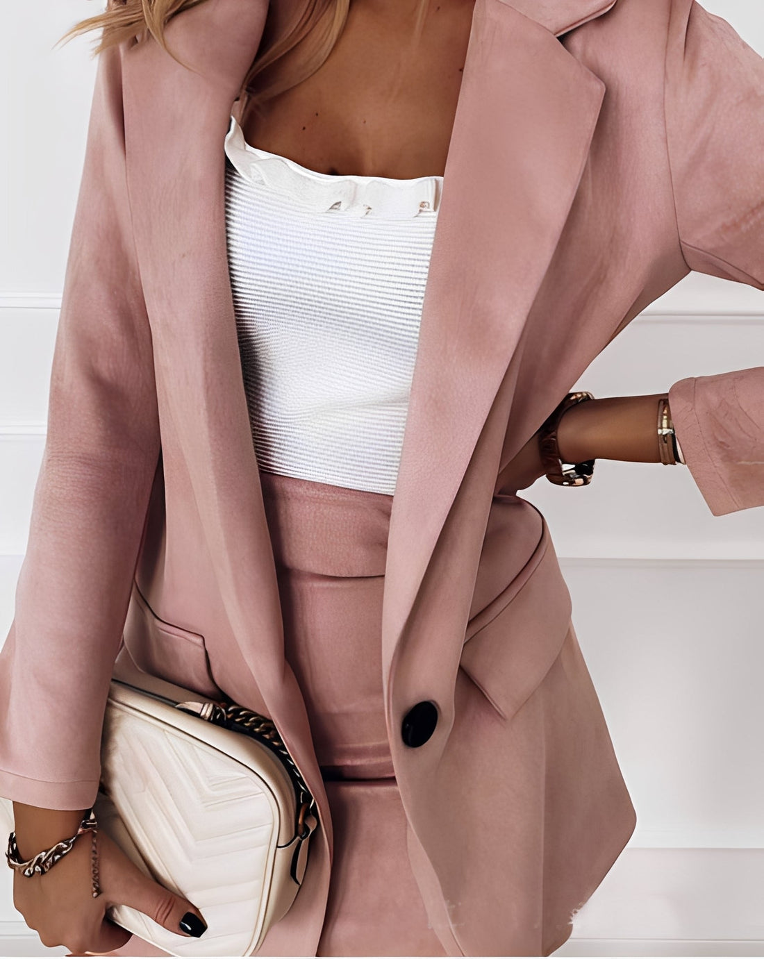 Katelyn - Costume blazer et mini-jupe