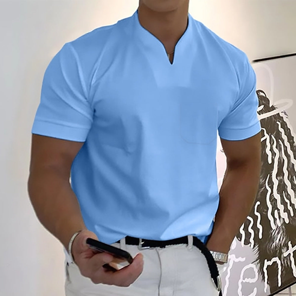 Jason - T-shirt court pour homme, style fitness et business