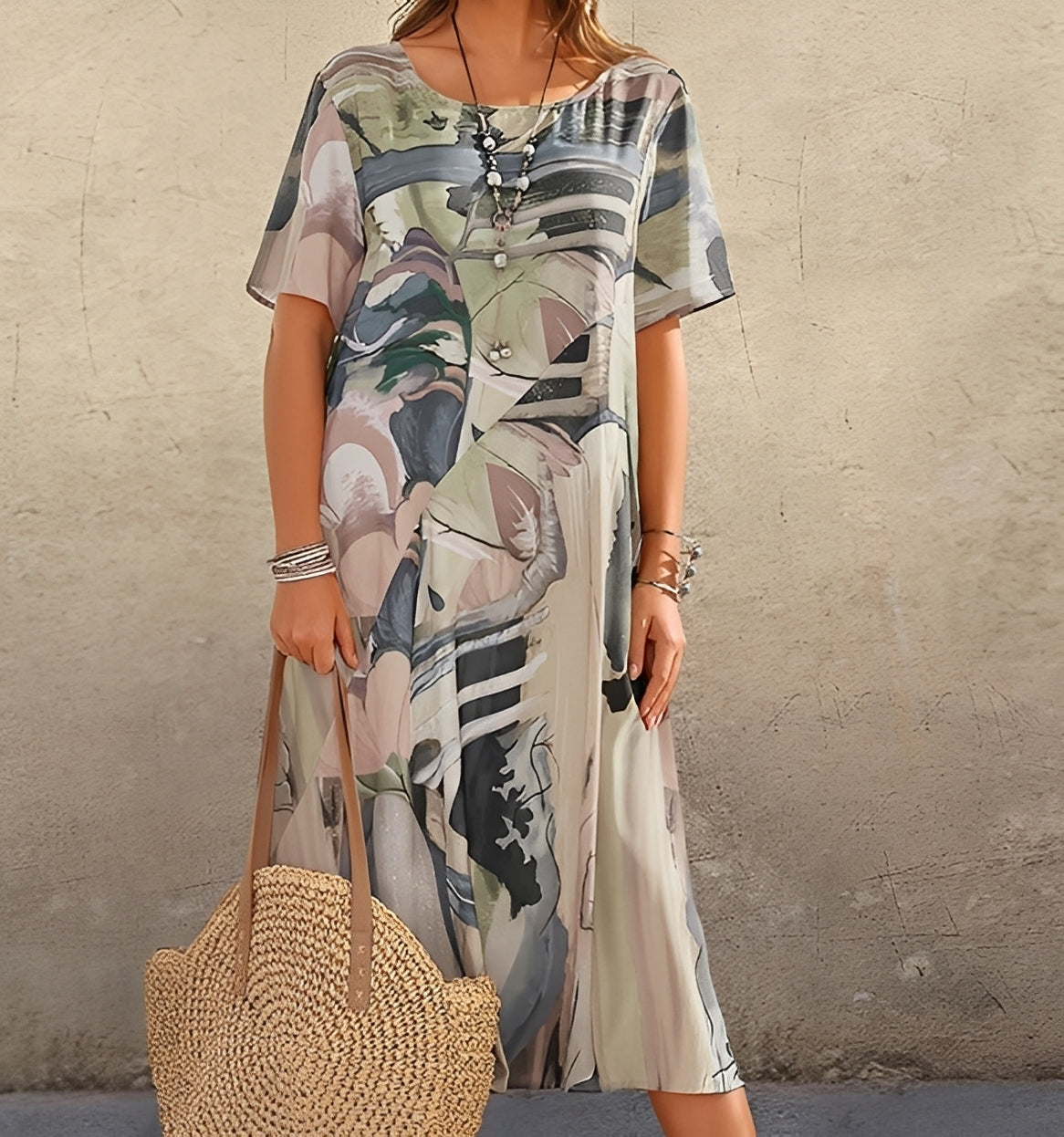 Alexa - Robe à motif élégant et coupe décontractée pour femmes