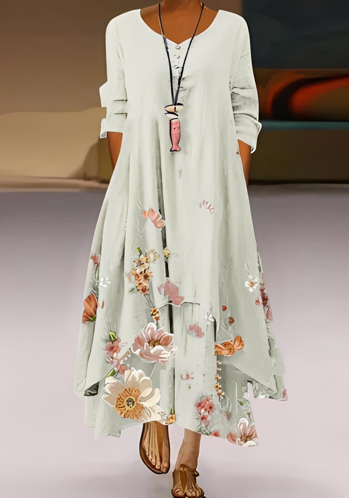 Belle - Robe fluide et élégante à motif pour femmes
