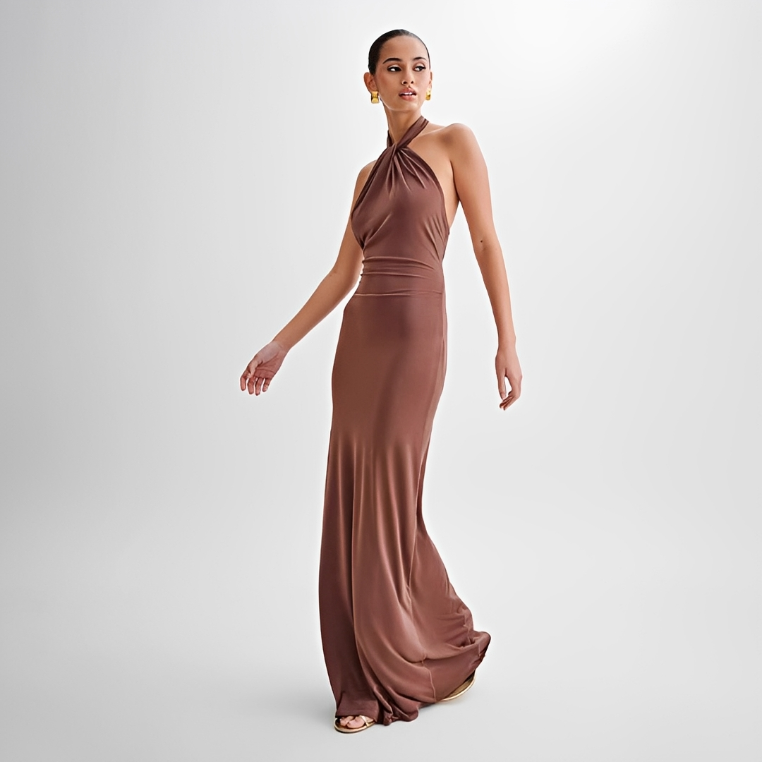 Mabel - Robe Maxi Élégante à Dos Nu