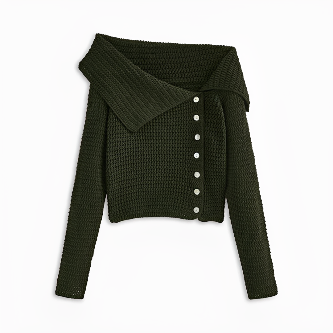 Ginalyn - Pull Asymétrique à Épaule Dénudée