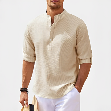 Khenneth - Chemise d'été moderne à manches longues pour homme