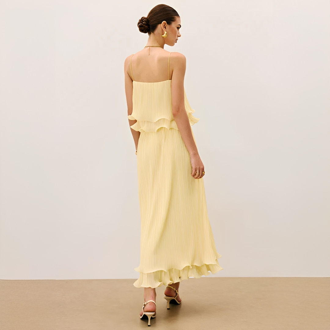 Daphne - Ensemble Chic de Jupe Plissée