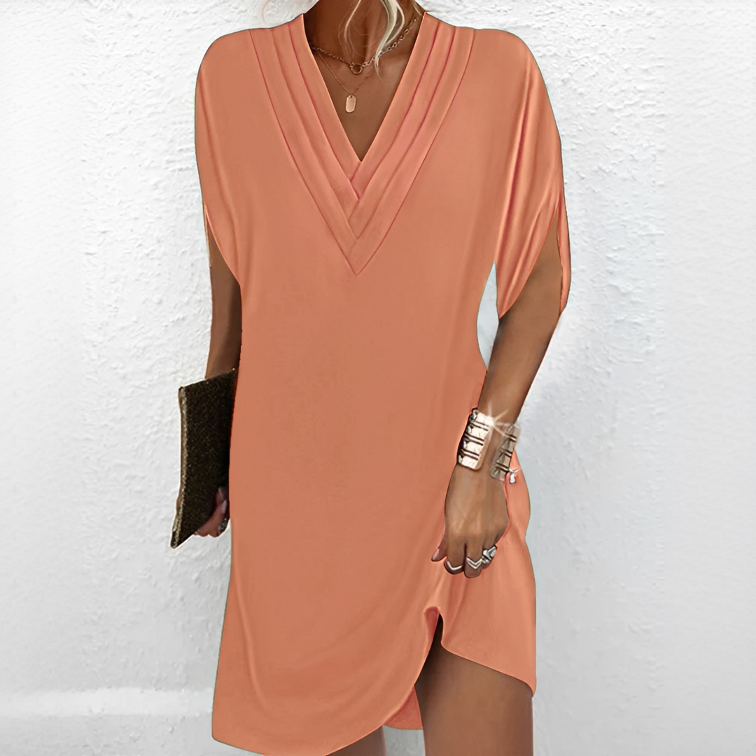 Jazlynn - Robe avec plis et manches amples
