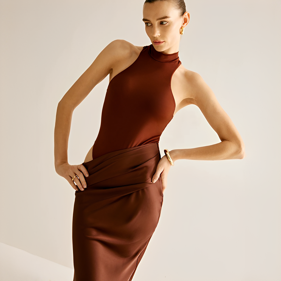 Shyanne - Robe Maxi Ajustée et Élégante
