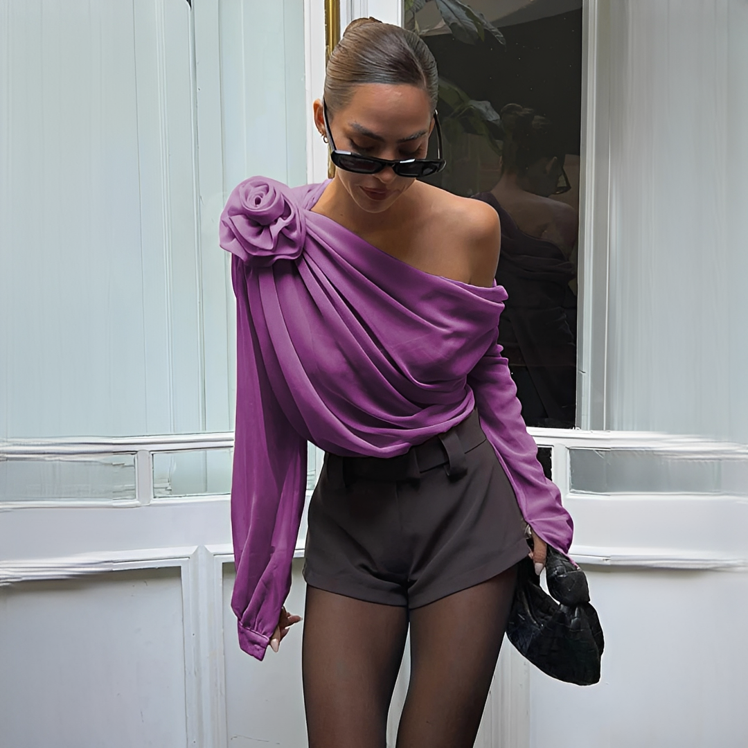 Ellise - Blouse moderne à coupe asymétrique