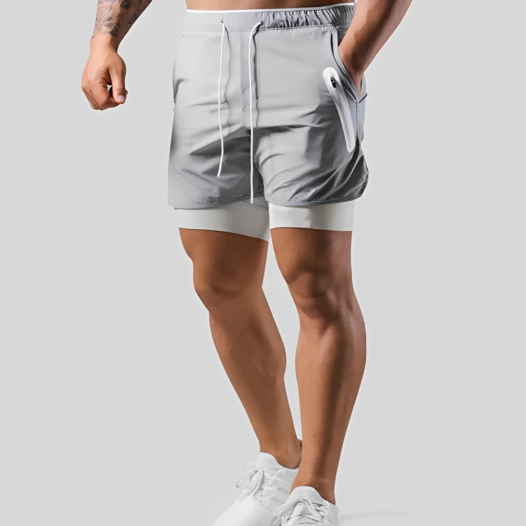 Steven - Short homme - Double couche pour le sport