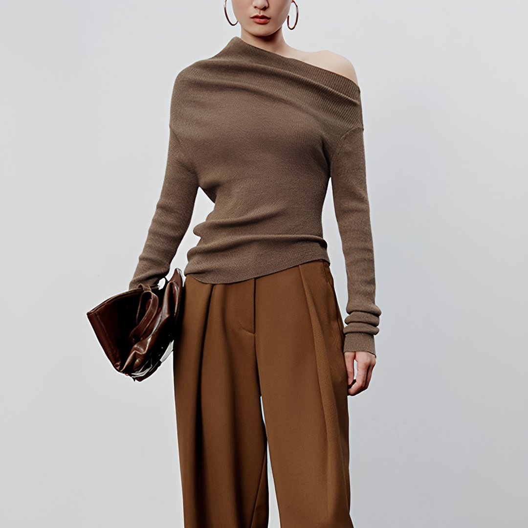 Larissa - Top Long à Coupe Asymétrique