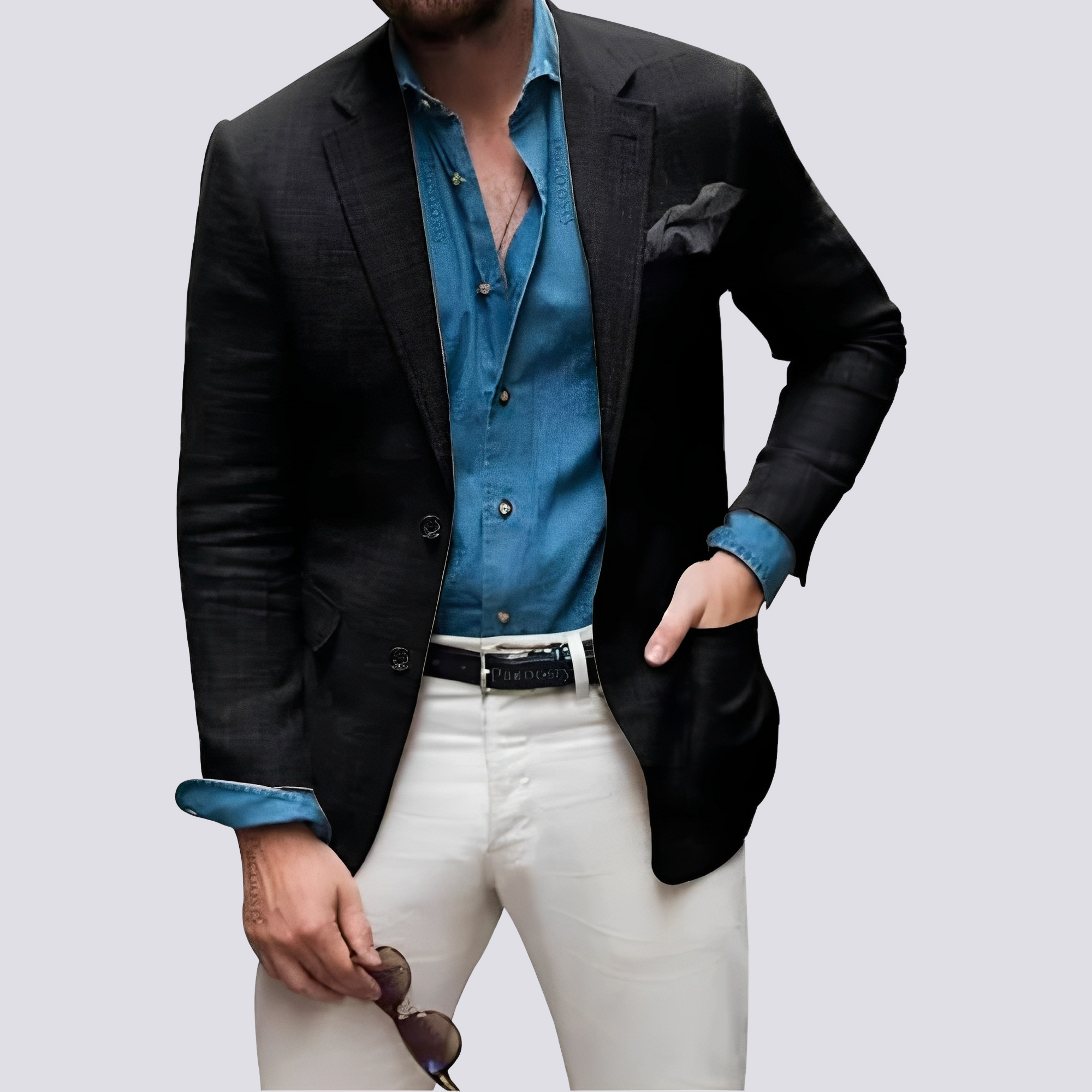 Glenn - Veste chique pour hommes avec boutons