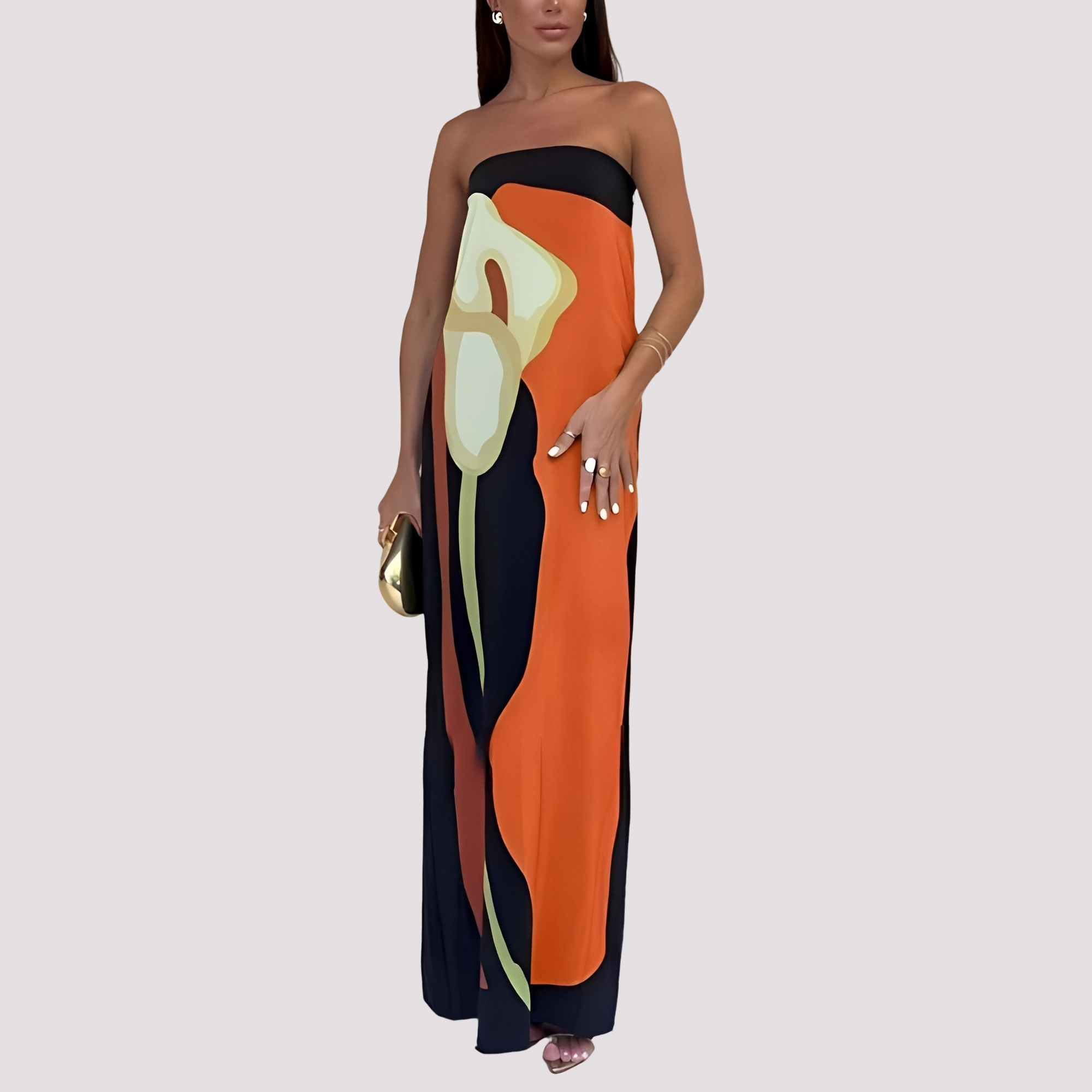 Samara - Robe longue chic sans bretelles