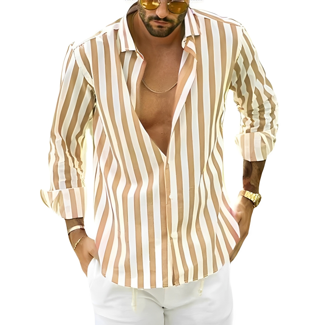 Roldan - Chemise d'été homme à rayures