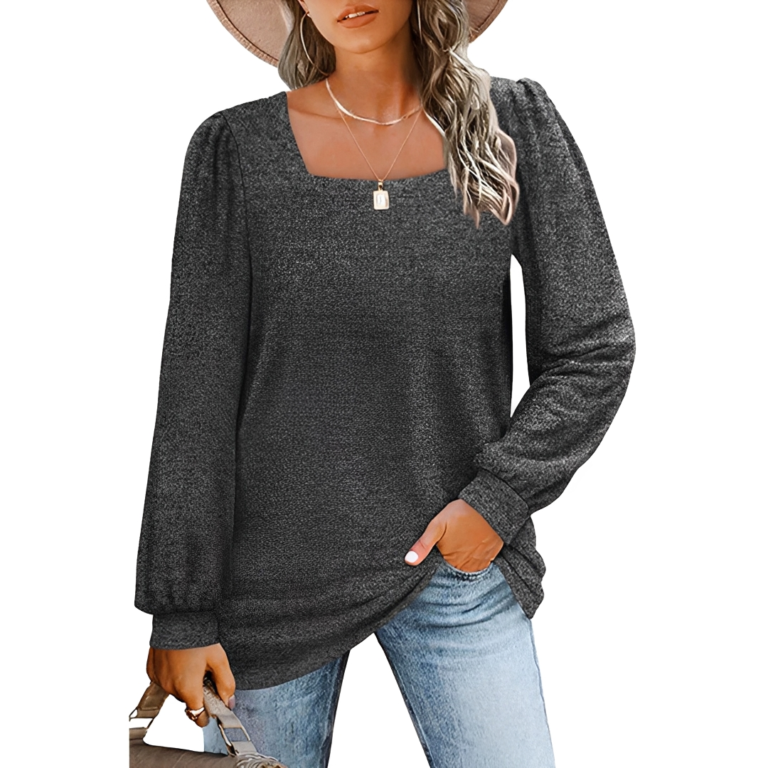 Jaylin - Élégante chemise à col carré