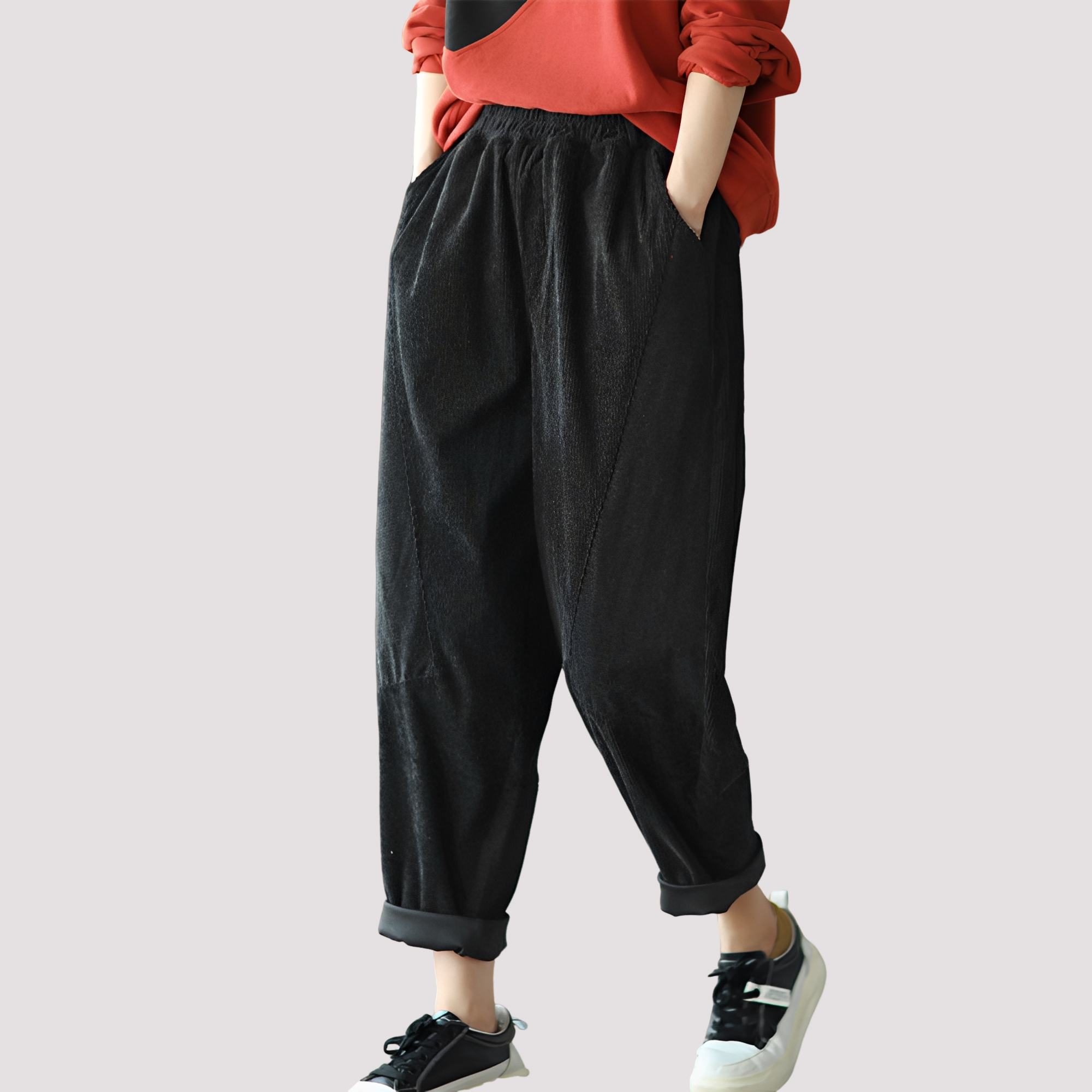 Stella - Pantalon large et décontracté avec taille élastique pour femmes