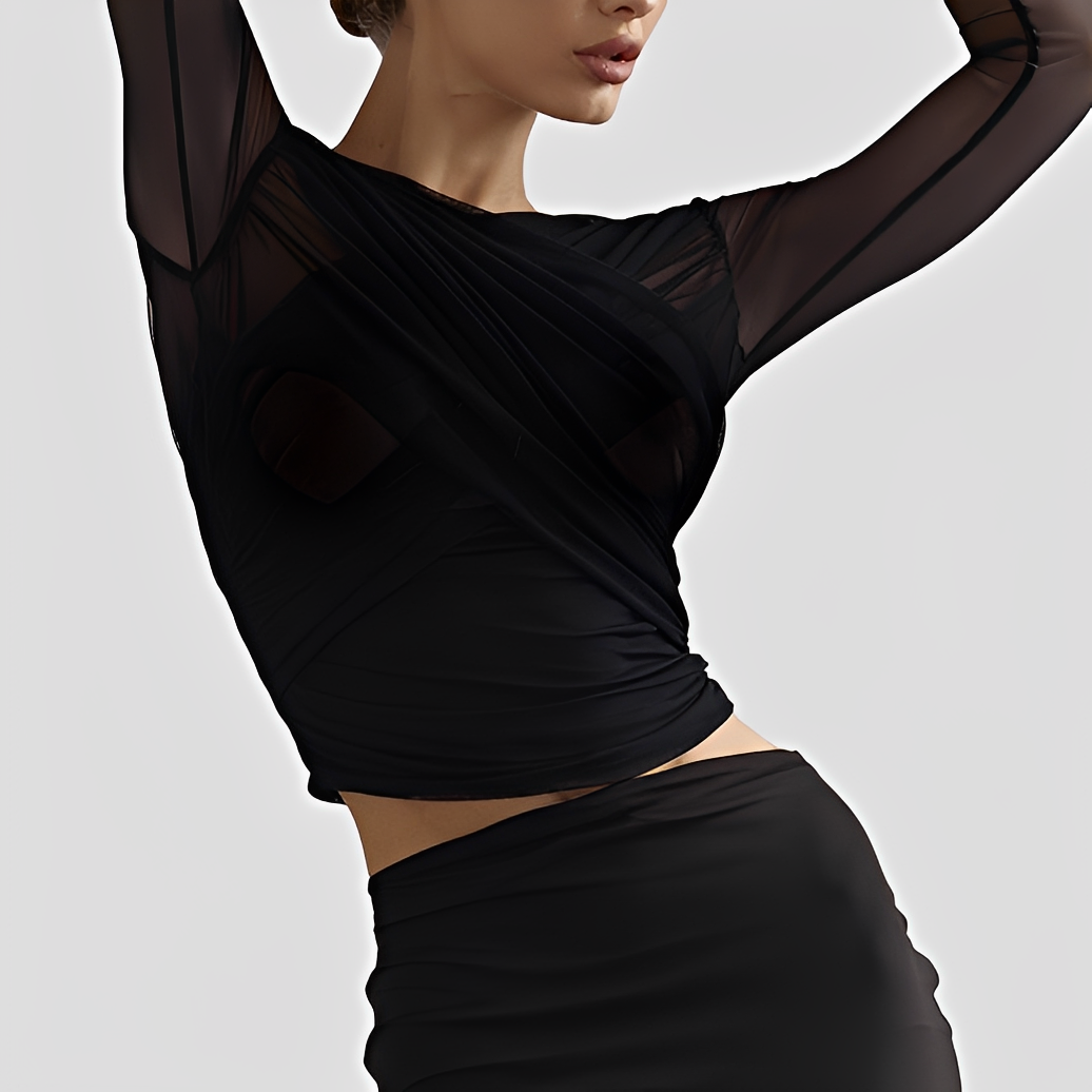 Cara - Blouse élégante avec manches longues et plis