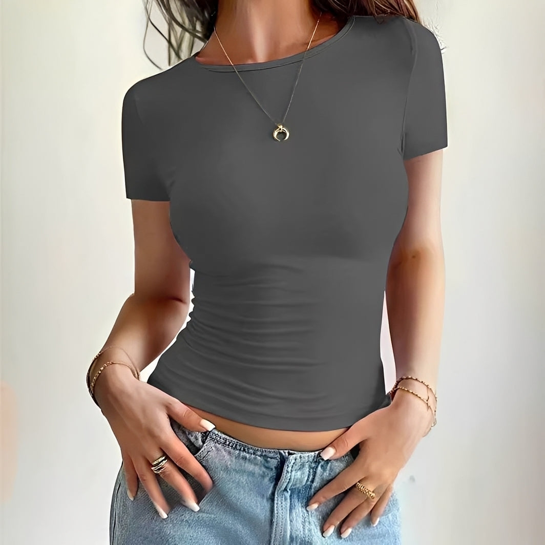 Becky - T-shirt Près du Corps et Casual