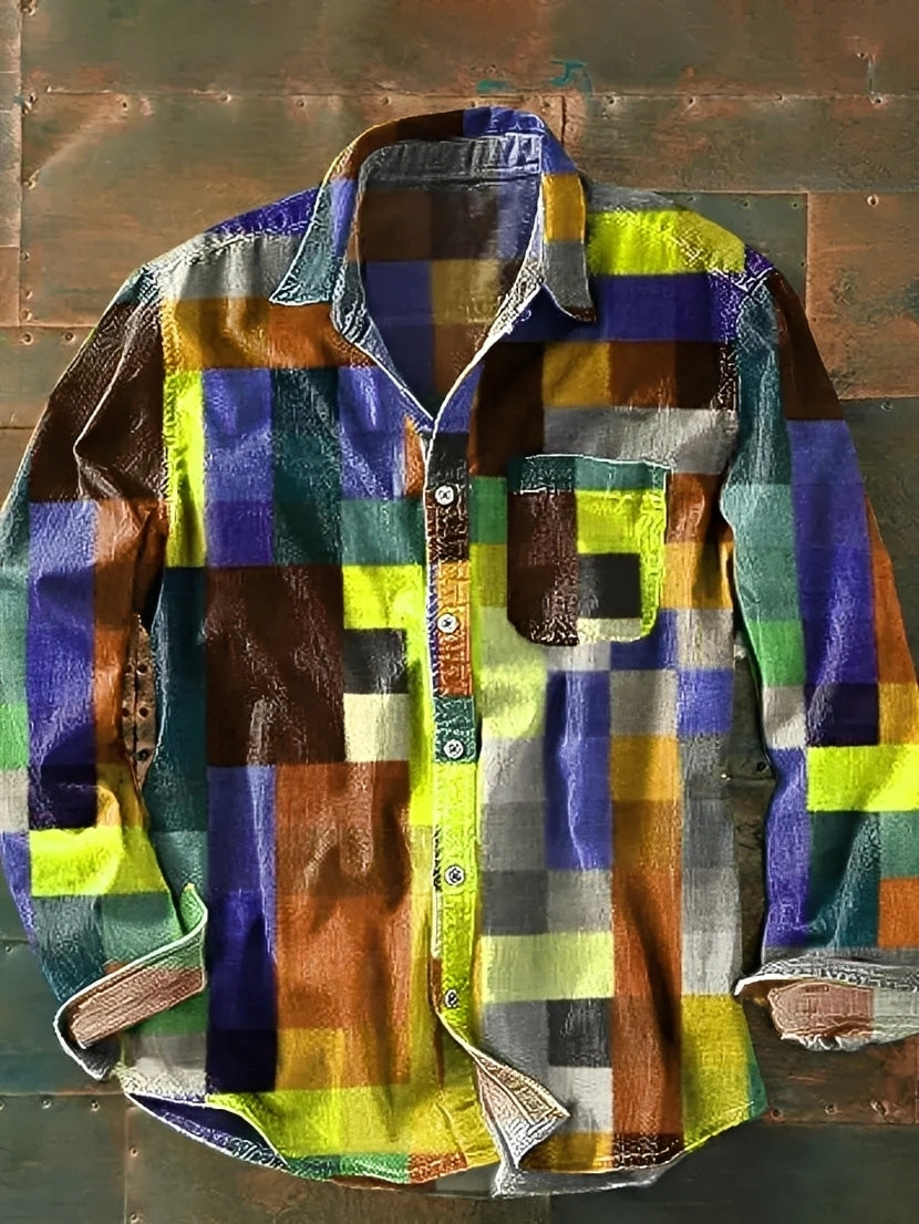 Charles – Chemise longue pour homme – Vintage et colorée