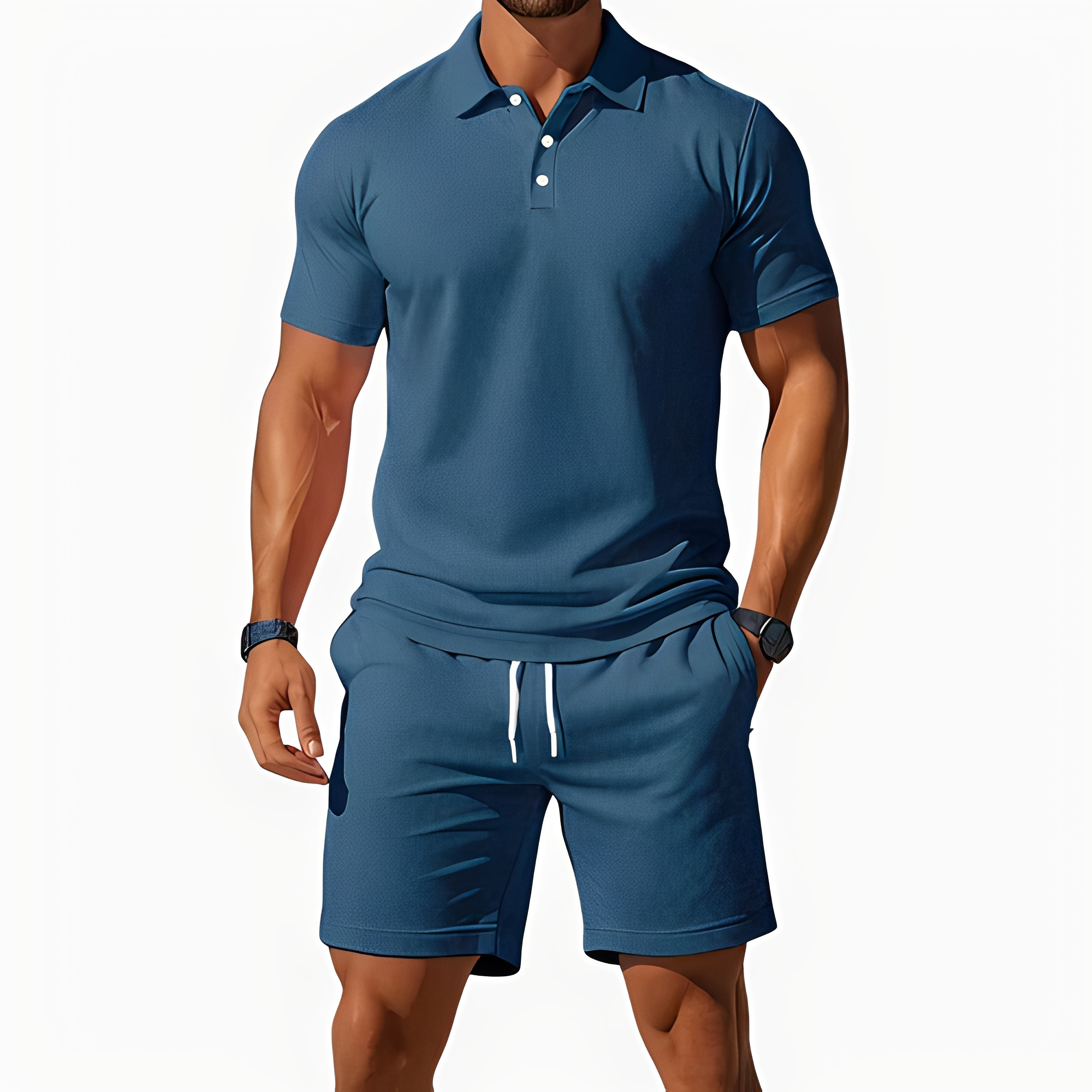 Aldrin - Ensemble polo et short homme à la mode