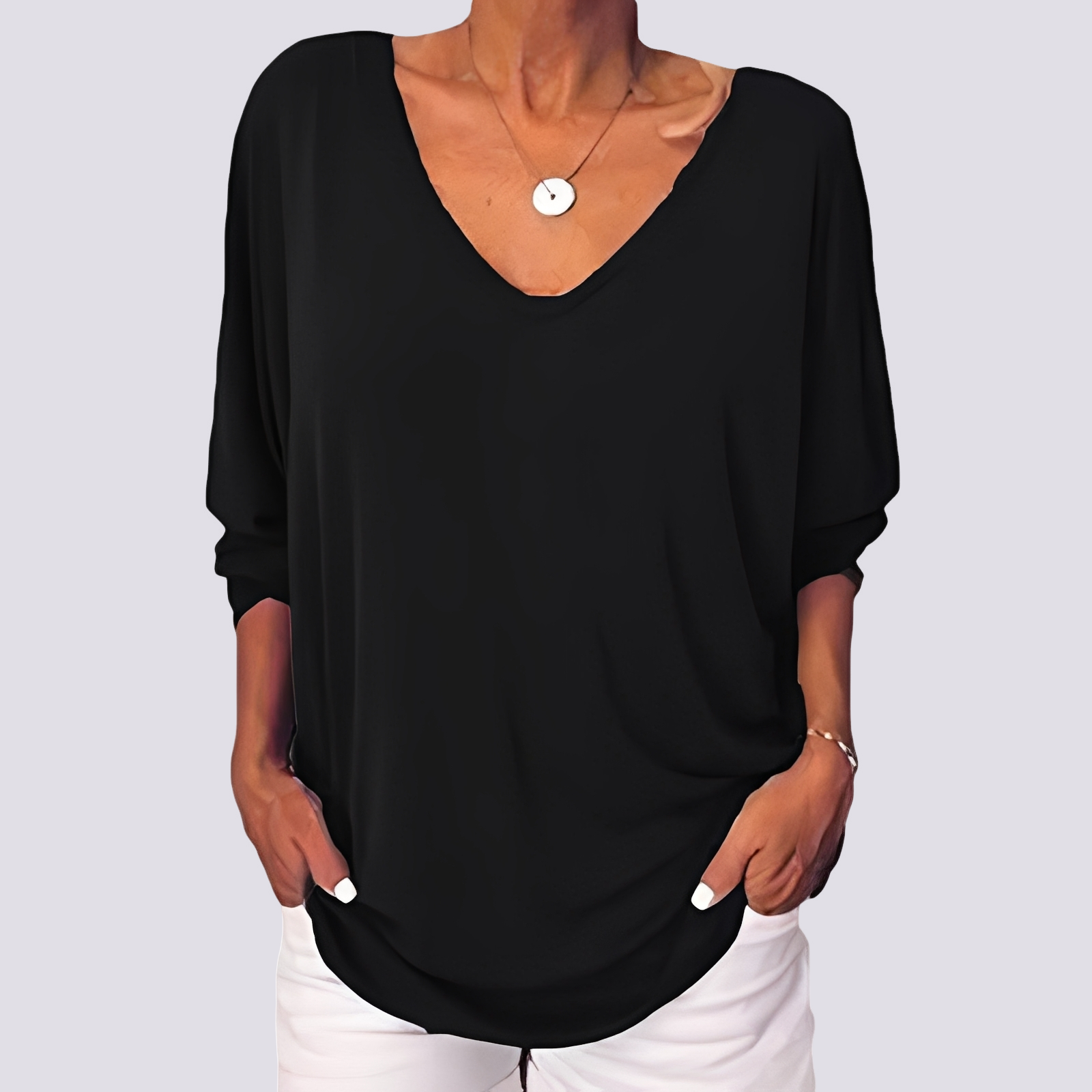 Bernice - Haut Chic avec Boutons au Dos