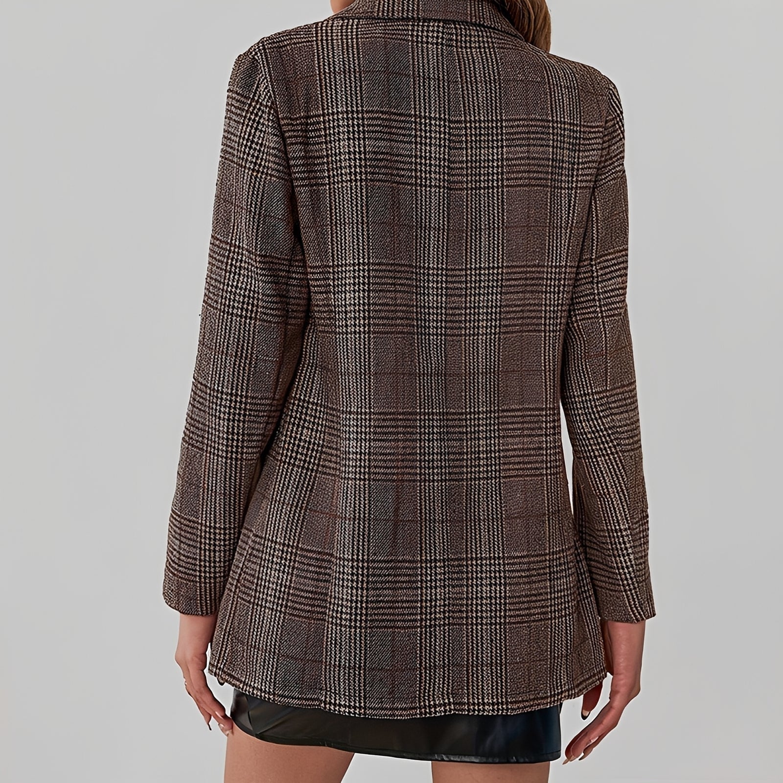 Eshal - Veste à Carreaux Élégante