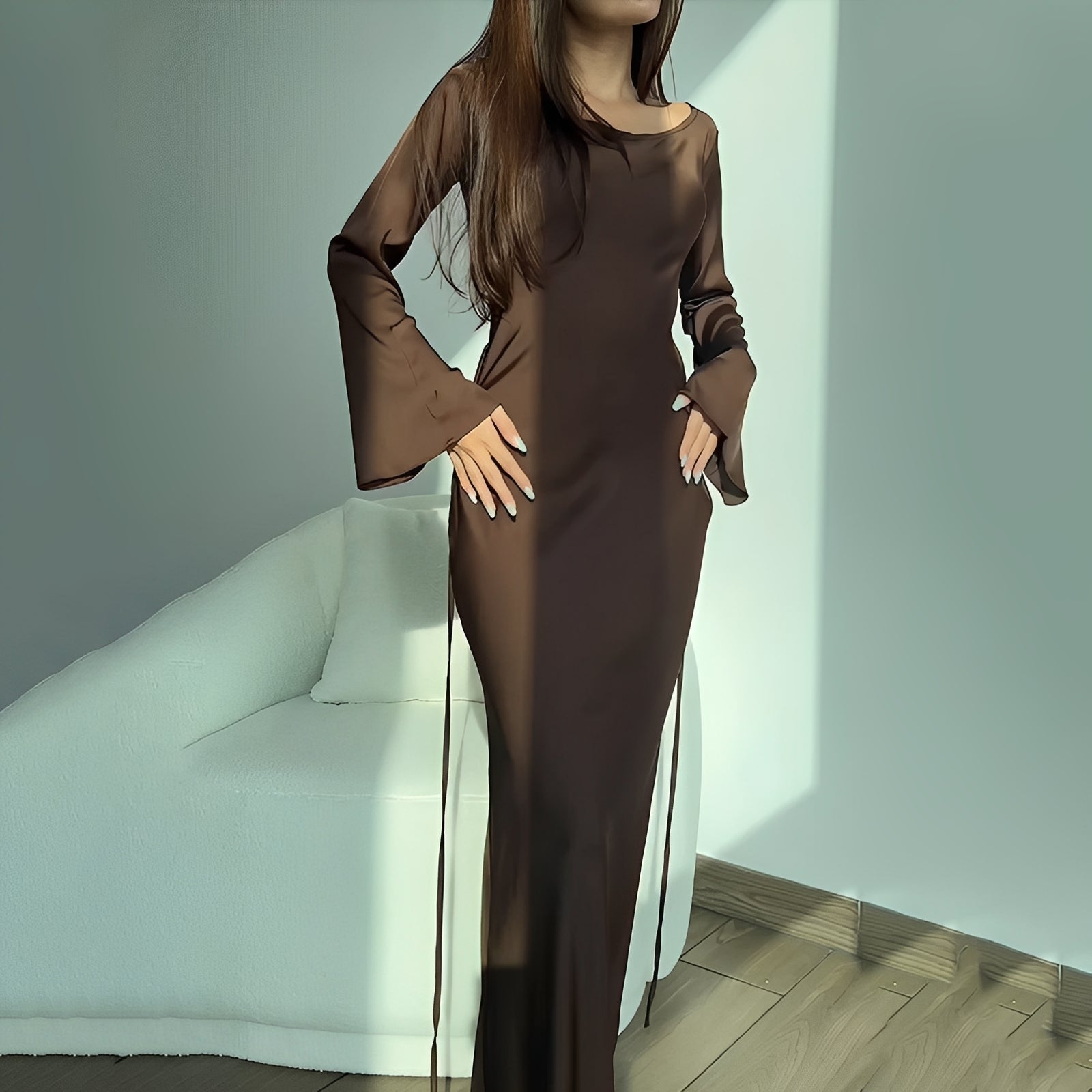 Anisa - Robe élégante à longues manches pour femmes