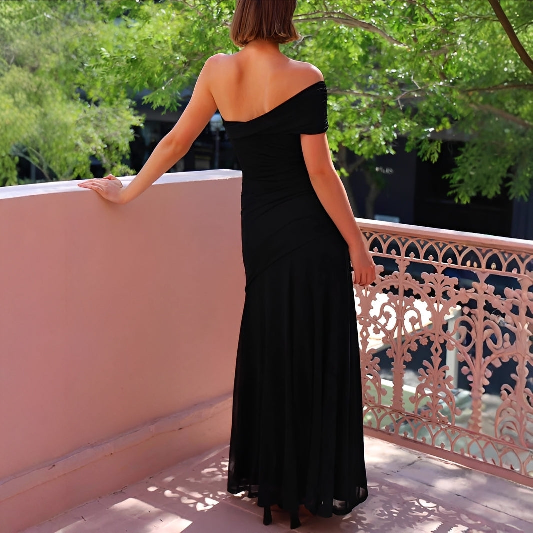 Marga - Robe Longue et Élégante à Épaules Dénudées