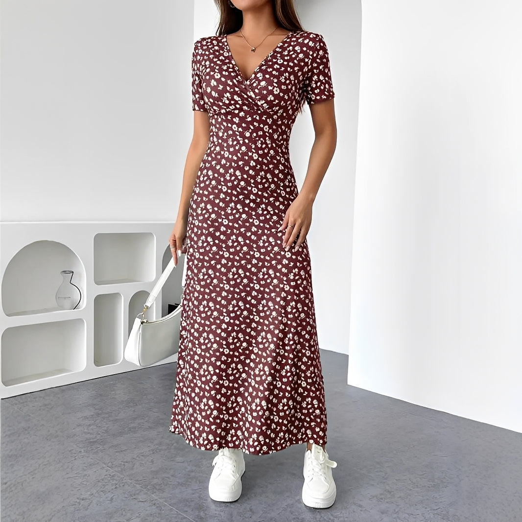 Reggie - Robe Maxi avec Motif Floral Élégant