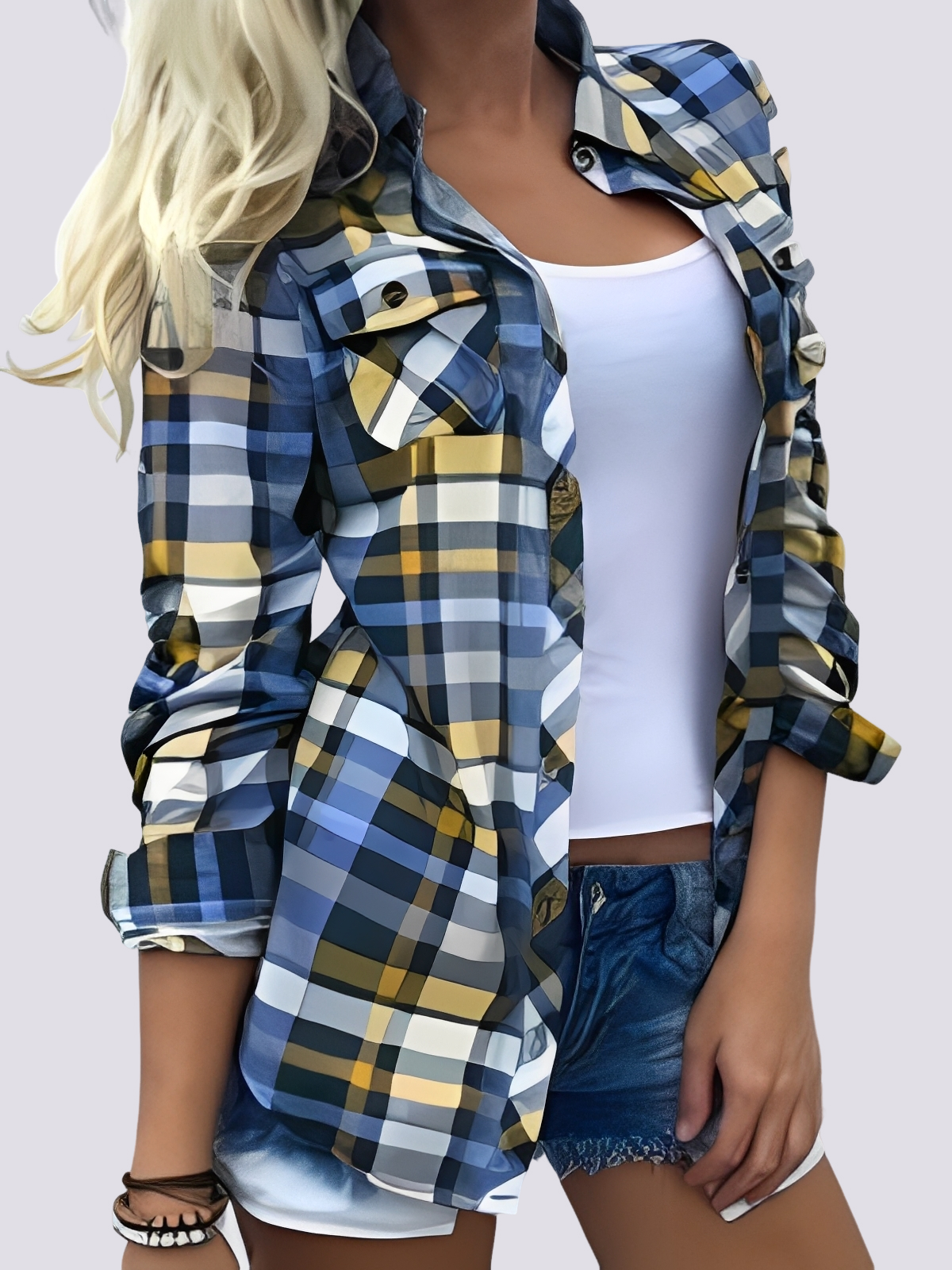 Charlotte - Chemise longue aux couleurs vives
