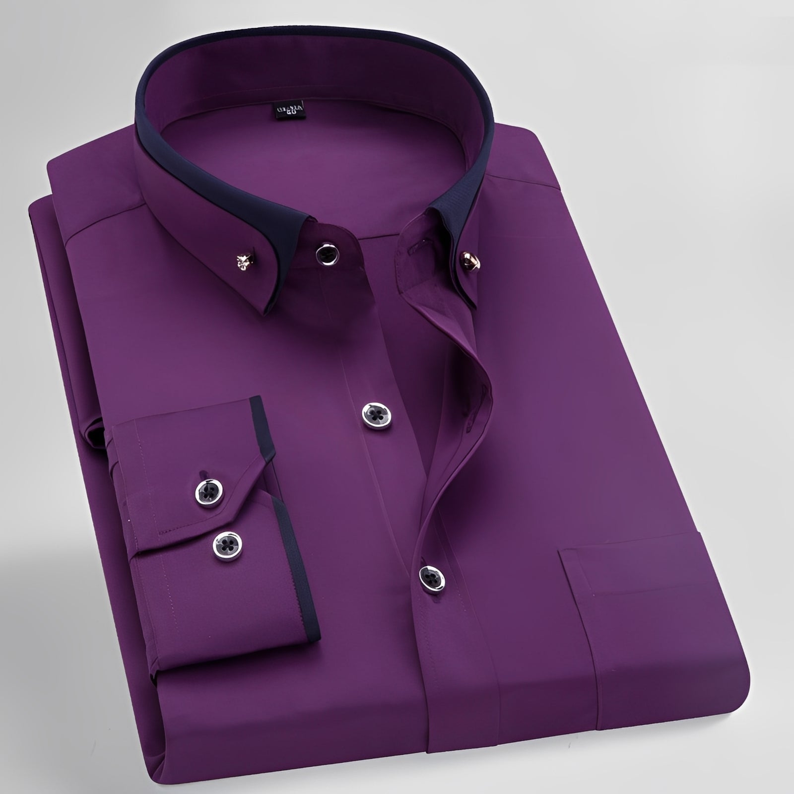 Glindel - Chemise classique pour homme à manches longues