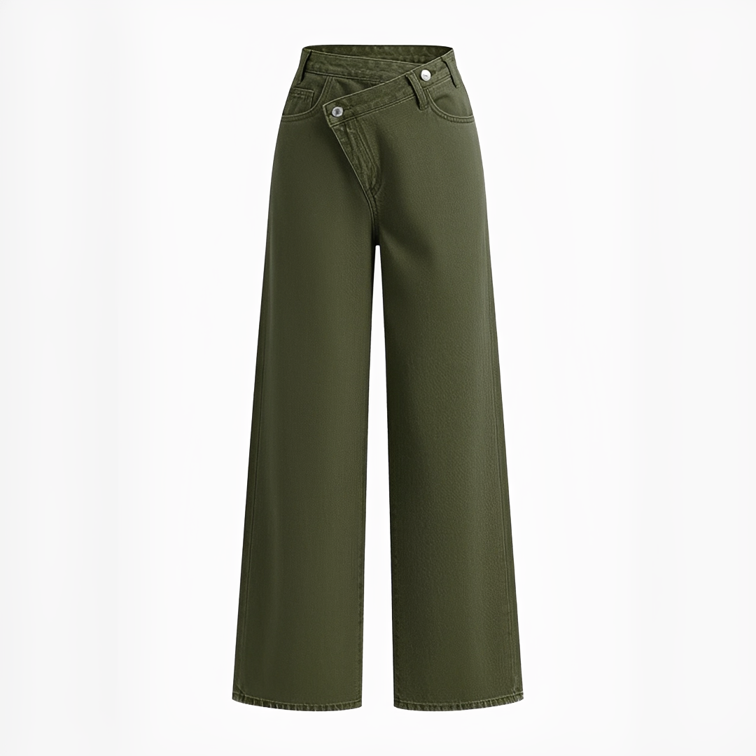 Jolina - Pantalon à taille asymétrique