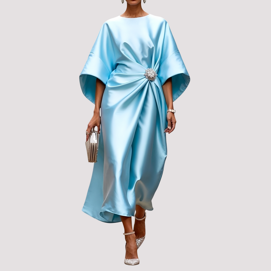 Kay - Robe Midi Élégante avec Design Croisé