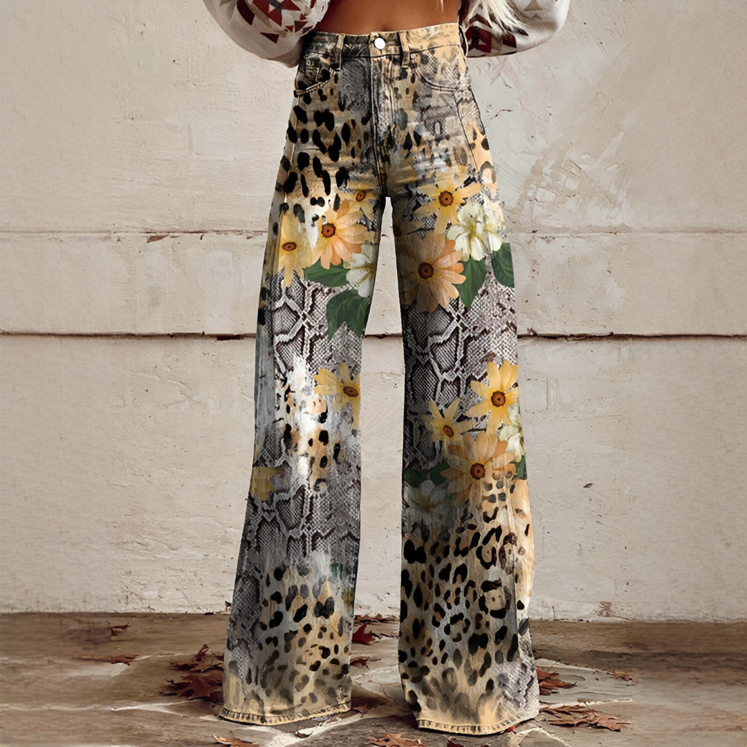 Shannon - Pantalon à Jambe Large Épuré