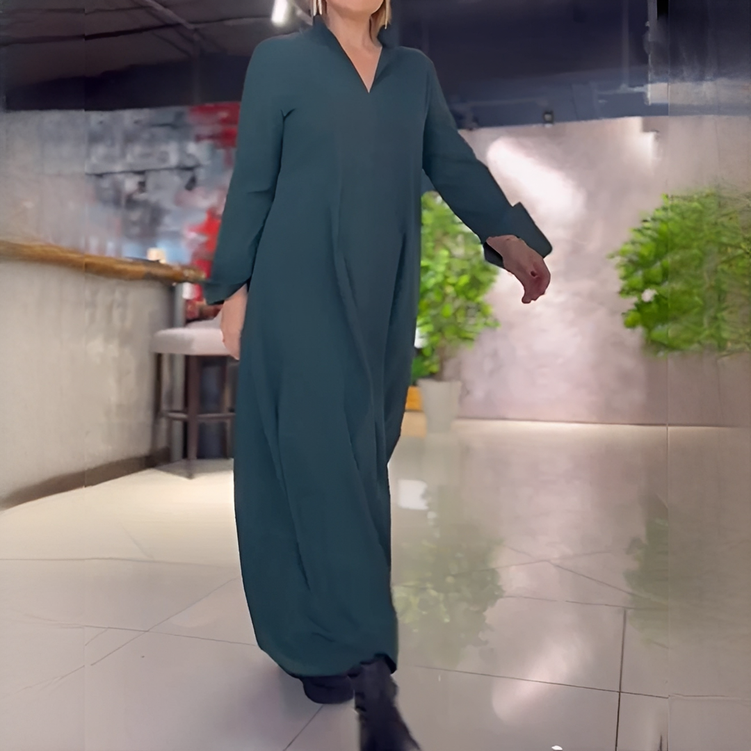 Cassie - Robe longue décontractée avec manches
