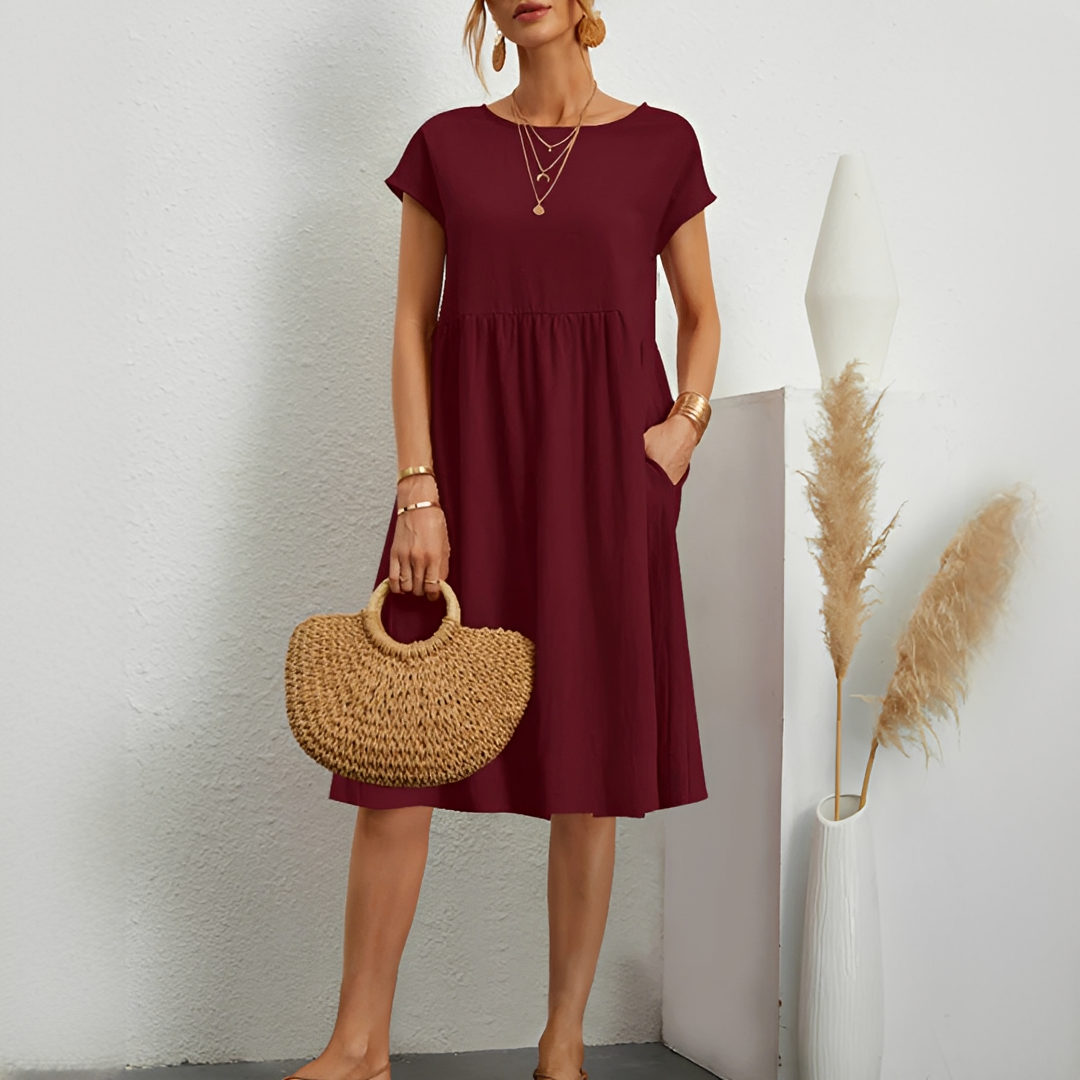 Evalyn - Robe midi raffinée