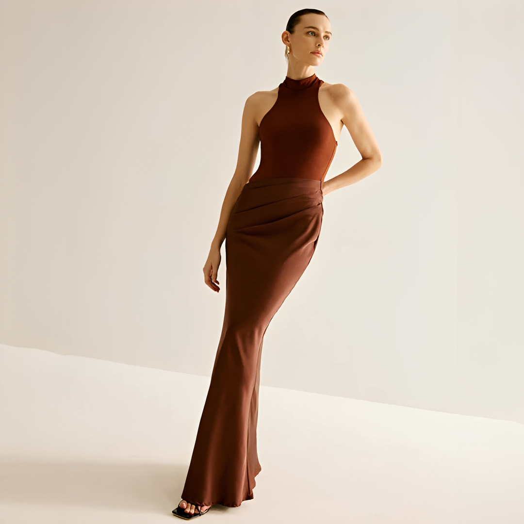 Shyanne - Robe Maxi Ajustée et Élégante