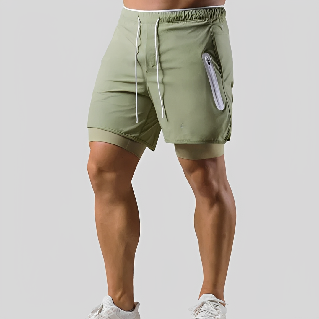 Steven - Short homme - Double couche pour le sport