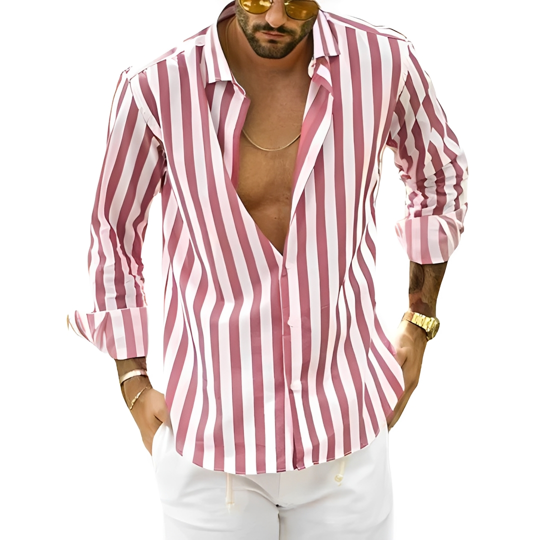 Roldan - Chemise d'été homme à rayures
