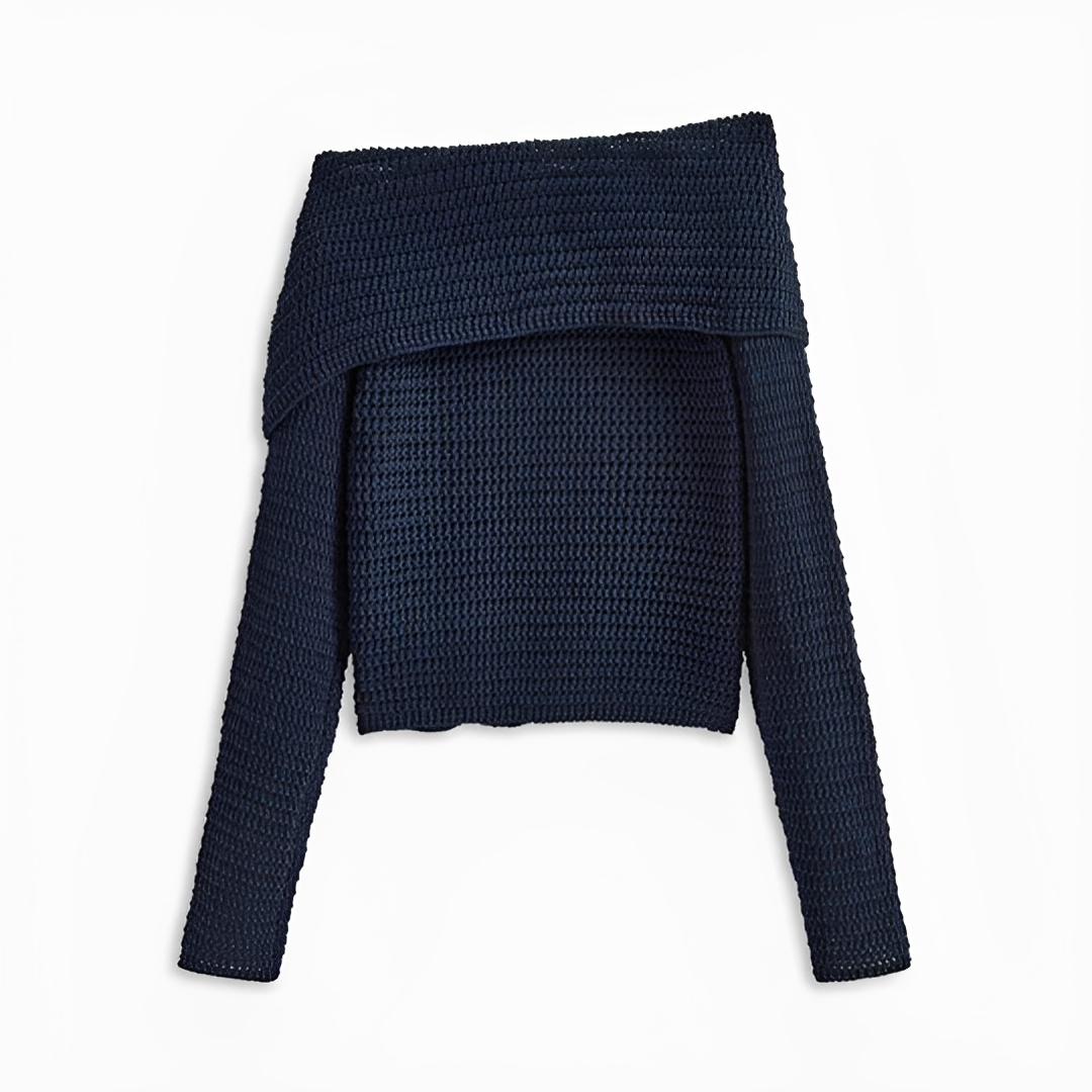 Ginalyn - Pull Asymétrique à Épaule Dénudée