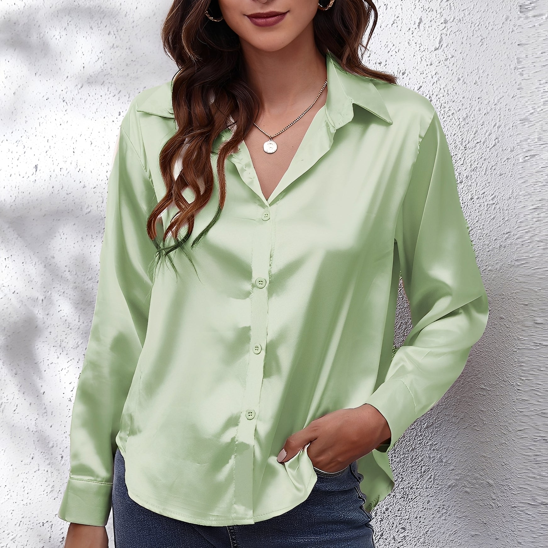 Fannia - Chemise chic à longues manches