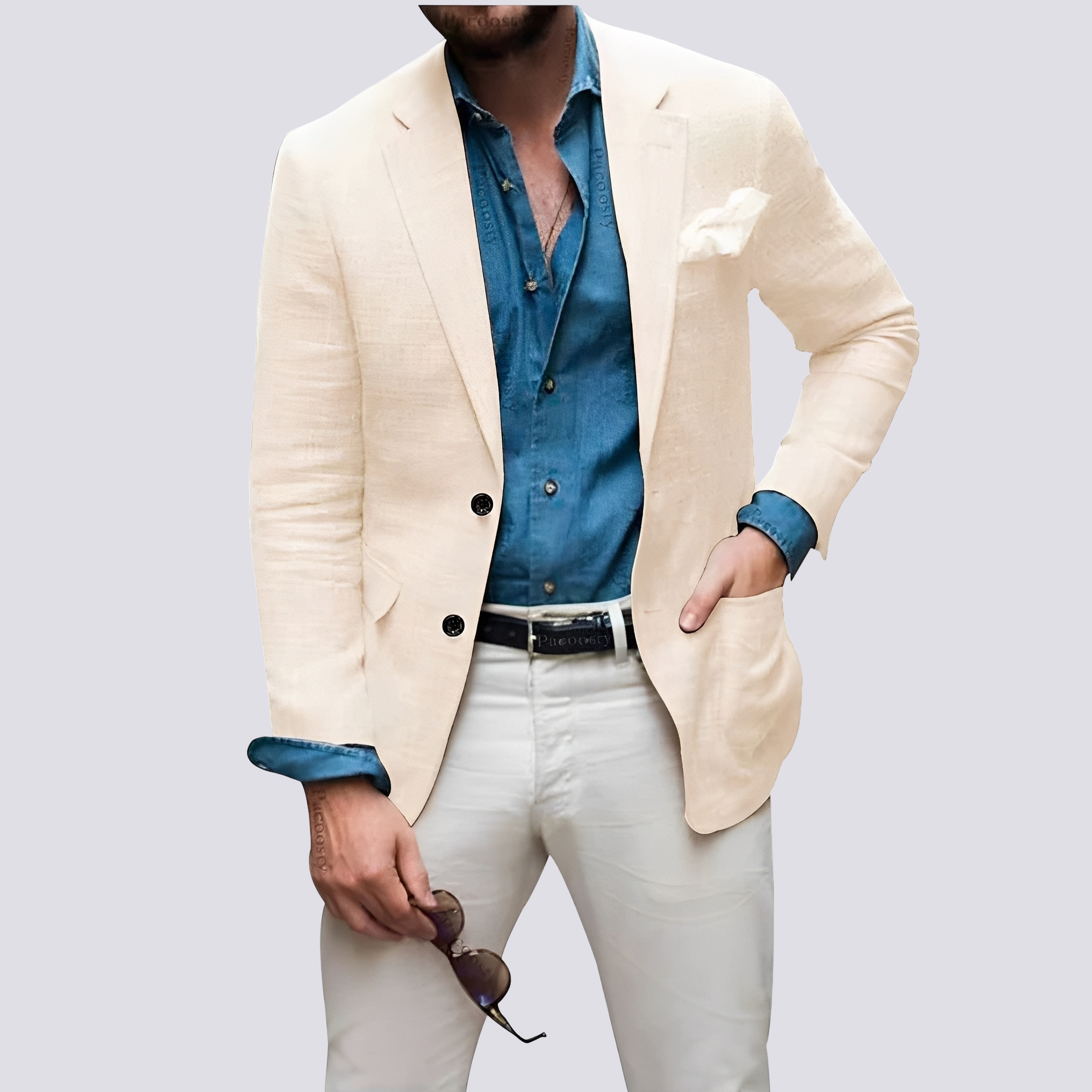 Glenn - Veste chique pour hommes avec boutons