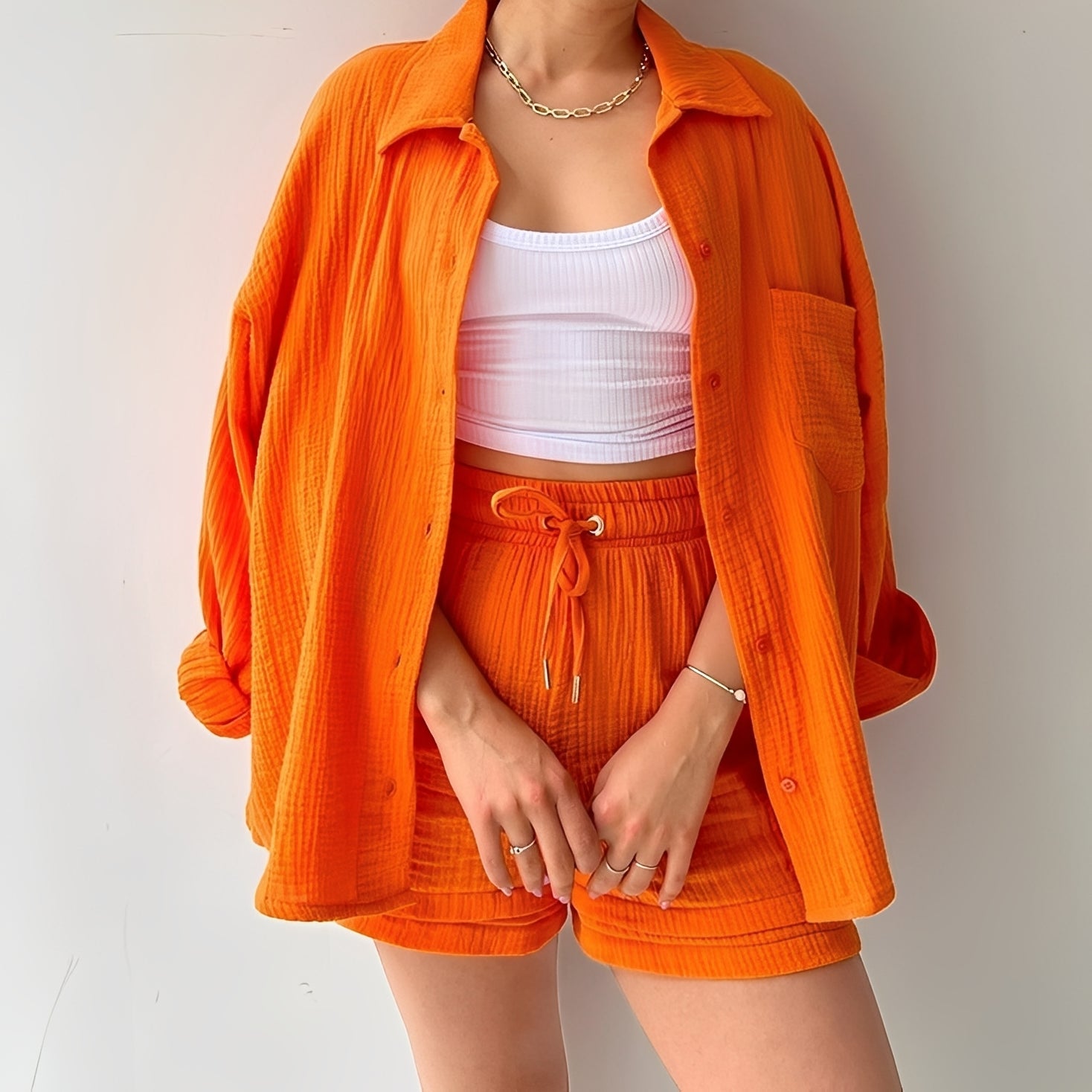 Julia - Set détente avec col revers et taille haute pour femmes