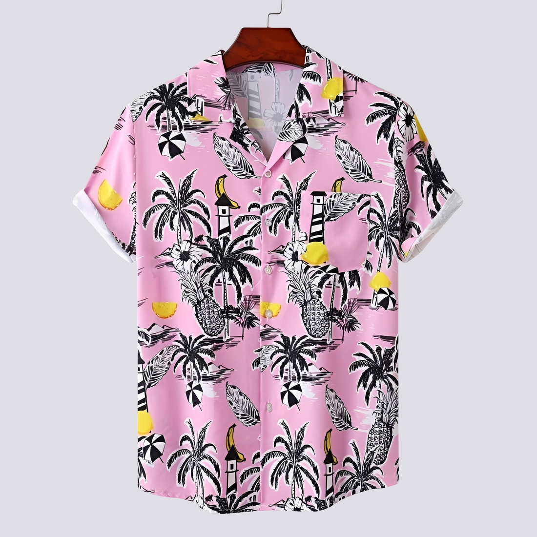 Ronan - Chemise homme chic à motif hawaïen