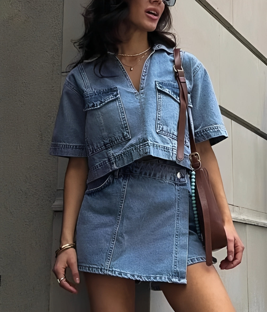 Tilly - Ensemble Top et Jupe en Jean
