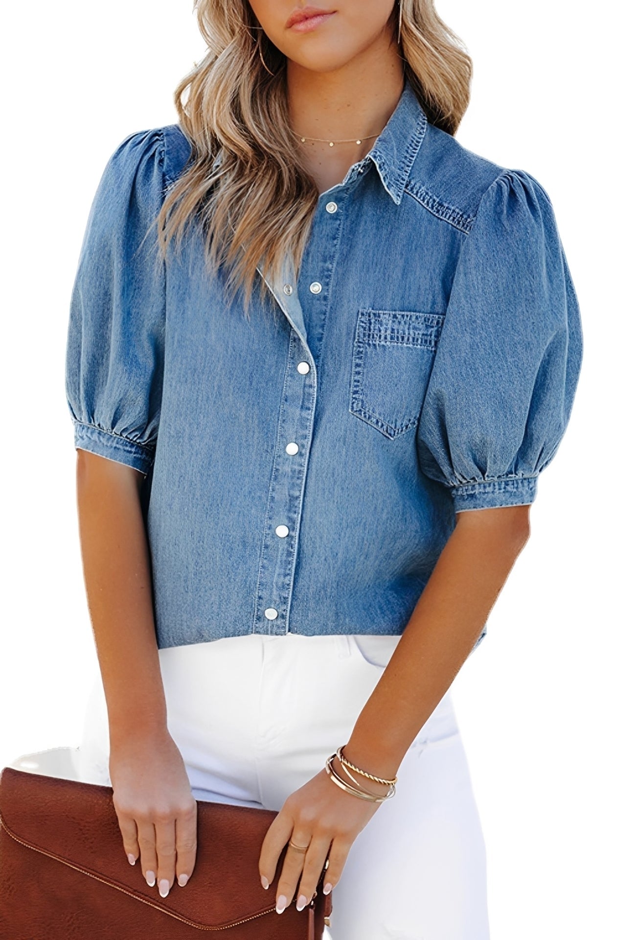 Mila - Chemise Jean Élégante