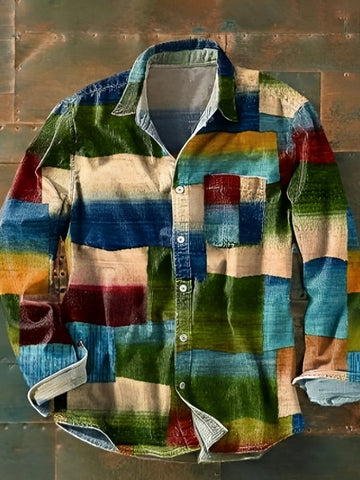 Charles – Chemise longue pour homme – Vintage et colorée